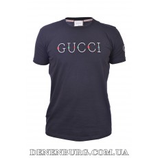 Футболка чоловіча GUCCI 25-25Y-09430 темно-синя