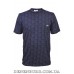 Футболка чоловіча LACOSTE 25-489 темно-синя