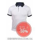 Футболка-поло чоловіча LE GUTTI 25-1546-06 біла