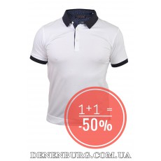  Футболка-поло чоловіча LE GUTTI 25-1546-06 біла