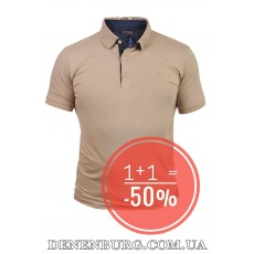  Футболка-поло чоловіча LE GUTTI 25-1546-08 кава з молоком