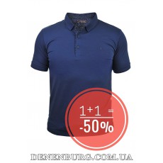  Футболка-поло чоловіча LE GUTTI 25-1546-16 темно-синя