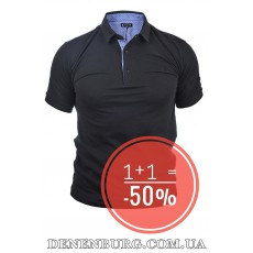  Футболка-поло чоловіча LE GUTTI 25-1570-01 чорна