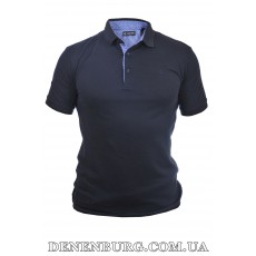 Футболка-поло чоловіча LE GUTTI 25-1570-17 темно-синя