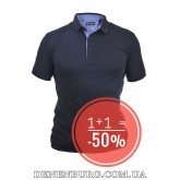  Футболка-поло чоловіча LE GUTTI 25-1570-17 темно-синя