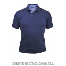 Футболка-поло чоловіча LE GUTTI 25-1570-56 темно-синя