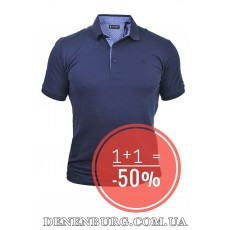  Футболка-поло чоловіча LE GUTTI 25-1570-56 темно-синя