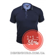  Футболка-поло чоловіча LE GUTTI 25-1732-02 темно-синя