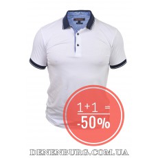  Футболка-поло чоловіча LE GUTTI 25-1732-06 біла