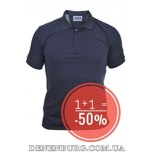  Футболка-поло чоловіча LE GUTTI 25-1870-02 темно-синя