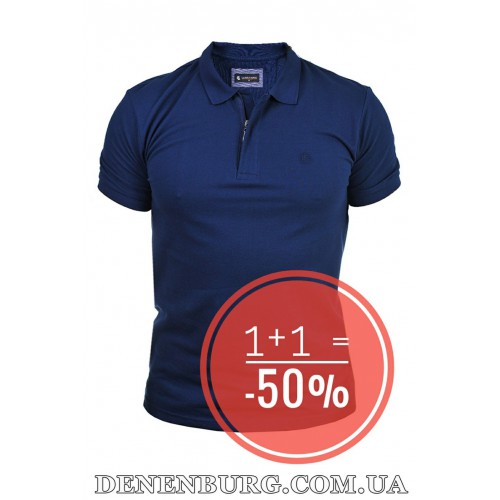  Футболка-поло чоловіча LE GUTTI 25-1870-15 індиго