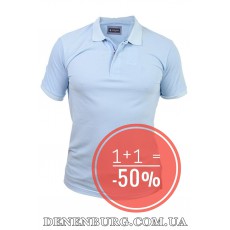  Футболка-поло чоловіча LE GUTTI 25-1870-25 блакитна
