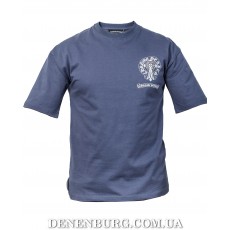  Футболка чоловіча CHROME HEARTS oversize 26-CH203 темно-сіра