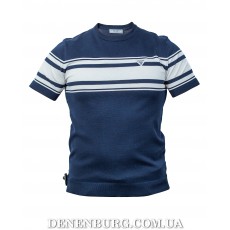  Футболка чоловіча PRADA 26-25MY022-15 темно-синя