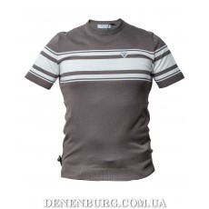  Футболка чоловіча PRADA 26-25MY022-170 темно-сіра
