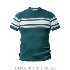  Футболка чоловіча PRADA 26-25MY022-B116 темно-зелена