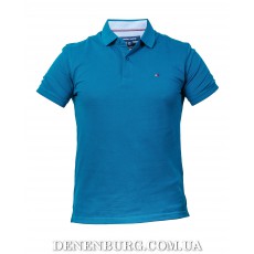  Футболка-поло чоловіча TOMMY HILFIGER 26-1388-11 бірюзова