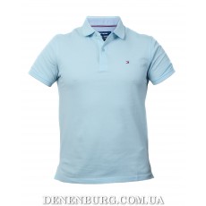  Футболка-поло чоловіча TOMMY HILFIGER 26-1388-7 світло-блакитна