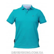  Футболка-поло чоловіча TOMMY HILFIGER 26-1388-8 бірюзова