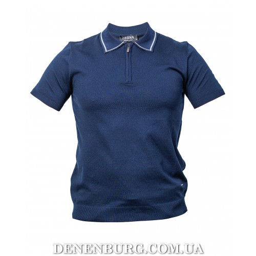  Футболка-поло чоловіча ERMENEGILDO ZEGNA 26-25MY012-15 темно-синя