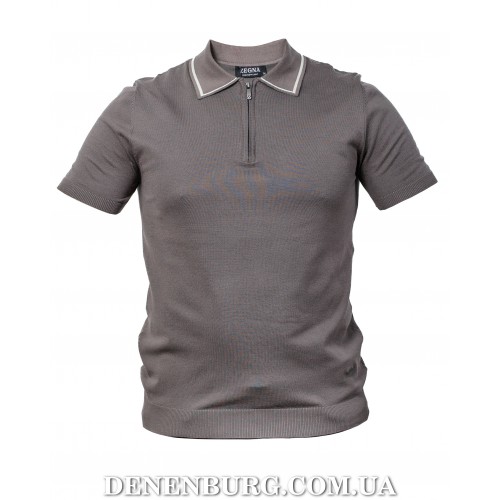  Футболка-поло чоловіча ERMENEGILDO ZEGNA 26-25MY012-170 темно-сіра