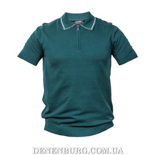  Футболка-поло чоловіча ERMENEGILDO ZEGNA 26-25MY012-B116 темно-зелена