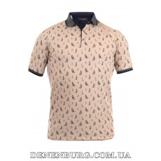 Футболка-поло чоловіча LE GUTTI 23-1524-08 бежева