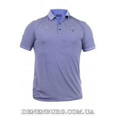 Футболка-поло чоловіча LE GUTTI 23-1565-16 синя