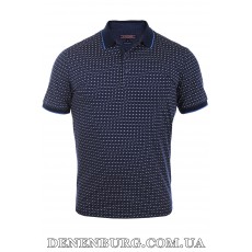 Футболка-поло чоловіча LE GUTTI 23-1701-02 темно-синя