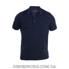 Футболка-поло чоловіча LE GUTTI 23-1703-02 темно-синя