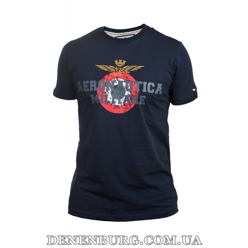  Футболка чоловіча AERONAUTICA MILITARE 24-35107-1 темно-синя